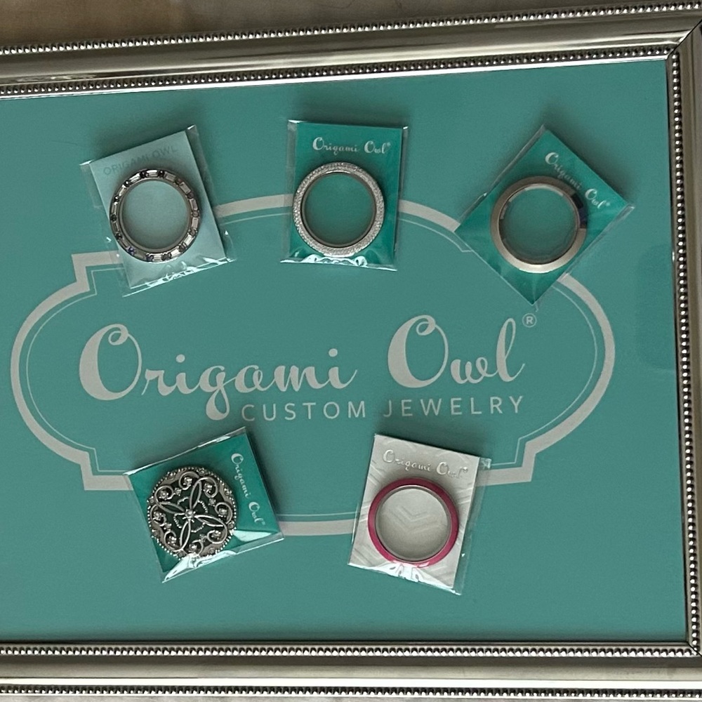 Origami Owl Silver and Pink Jewelry Collection
